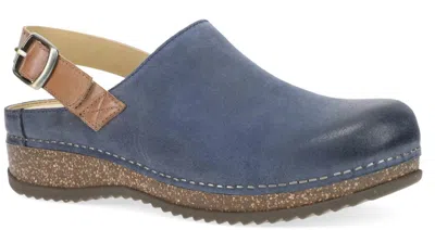 Dansko Women's Merrin Mule In Blue Burnished Suede
