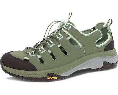 Dansko Women's Mia Sneaker In Sage In Animal Print