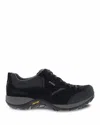 Dansko Women's Paisley Sneaker - Wide Width In Black/black Suede