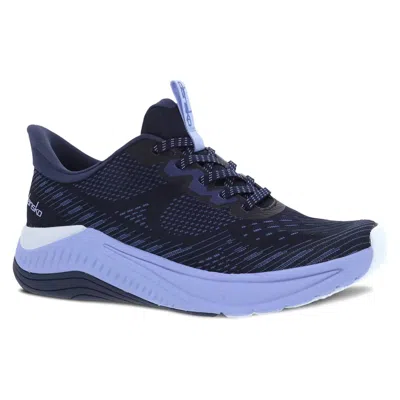 Dansko Women's Peony Walking Sneaker In Navy Mesh In Blue