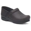 Dansko Women's Professional Clog - Medium Width In Antique Brown Oiled In Grey