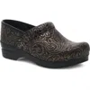 Dansko Women's Professional Clog In Black Antique Tooled In Black