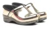 Dansko Gold Leather Clog In Gold