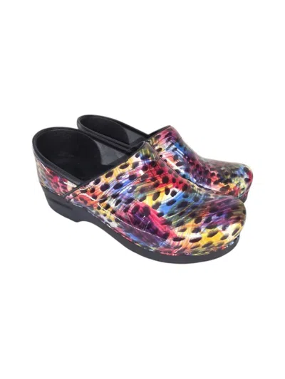 Dansko Women's Professional Clog In Paint Storm Patent In Multi