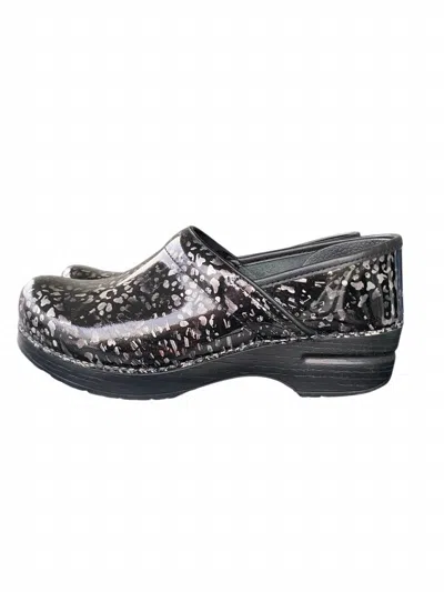 Dansko Women's Professional Clog In Pewter Leopard In Multi