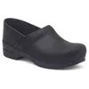 Dansko Professional Box Leather Clogs In Black