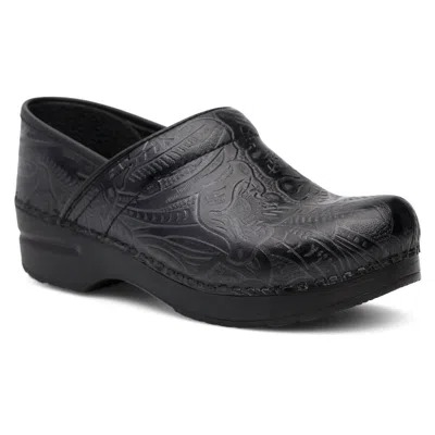 DANSKO WOMEN'S PROFESSIONAL WIDE CLOG IN BLACK TOOLED