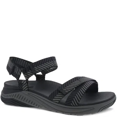 Dansko Women's Racquel Casual Sandals In Black Herringbone In Multi