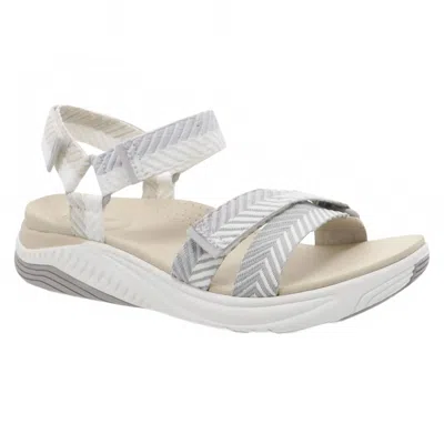 Dansko Women Racquel Sandal In Sand Herringbone Webbing In White
