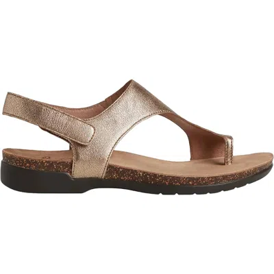 Dansko Women's Reece Thong Sandals In Bronze Metallic In Brown