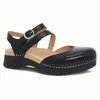 Dansko Women's Rissa Platform Cloggy Shoes In Jane In Black In Black