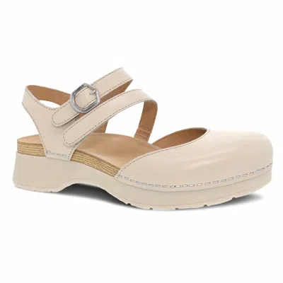 Dansko Women's Rissa Platform Cloggy Shoes In Jane In Ivory In Multi