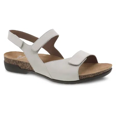 Dansko Women's Ronda Sandal In Ivory Milled Nubuck In Gray