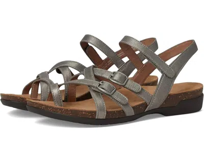 Dansko Women Roslyn Sandals In Antique Silver In Multi