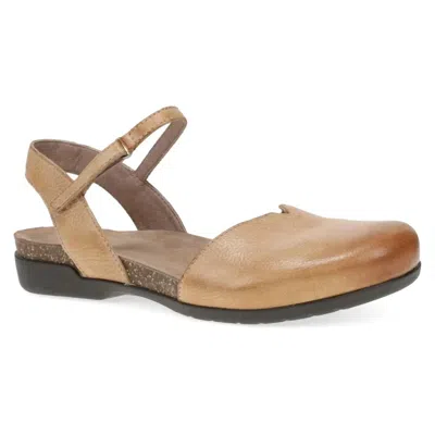 Dansko Women's Rowan Closed-toe Sandal In Honey Distressed In Multi