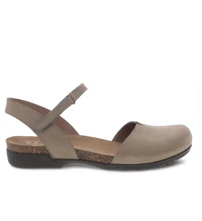 Dansko Women's Rowan Mary Janes Flats In Taupe In Gray