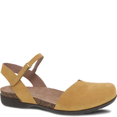 Dansko Women's Rowan Nubuck Sandals In Mustard