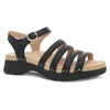 Dansko Woman Sandals Black Size 7 Leather In Black