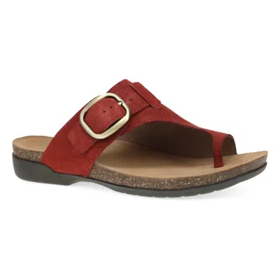Dansko Women's Rylee Stylish Buckled Slide Sandal In Cayenne In Red