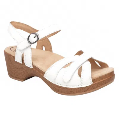 Dansko Women's Season Full Grain Sandal In White