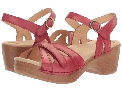 Dansko Women's Season Slingback Platform Sandals In Red
