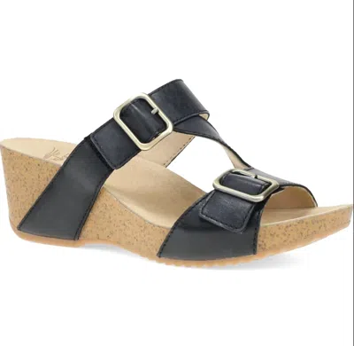Dansko Women's Selene Wedge Sandal In Black In Multi