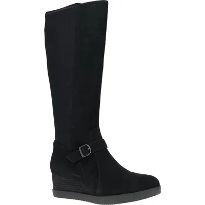 Dansko Women's Shelia Waterproof Suede Tall-shaft Boot In Black In Burgundy
