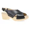 Dansko Women's Sloane Sandal In Black Calf In Black