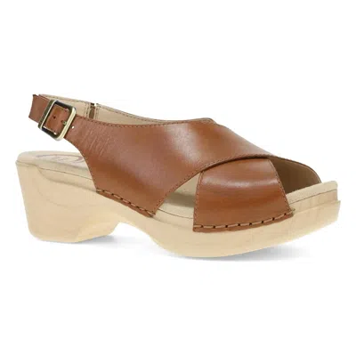 Dansko Women Sloane Wedge Sandal In 641400 - Tan In Multi