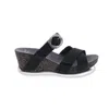 Dansko Women's Susie Sandal In Black Milled Nubuck In Multi