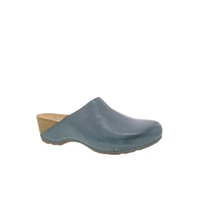 Dansko Women Talulah Milled Burnished Mule - Regular In Denim In Blue