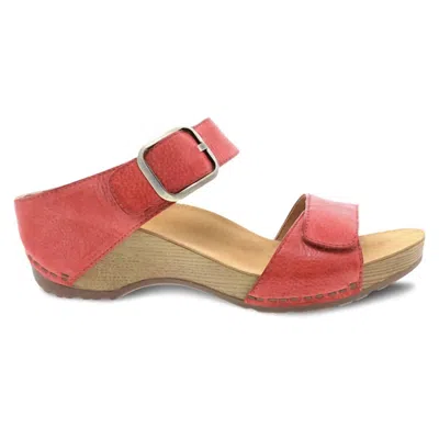 Dansko Women's Tanya Milled Burnished In Coral In Pink