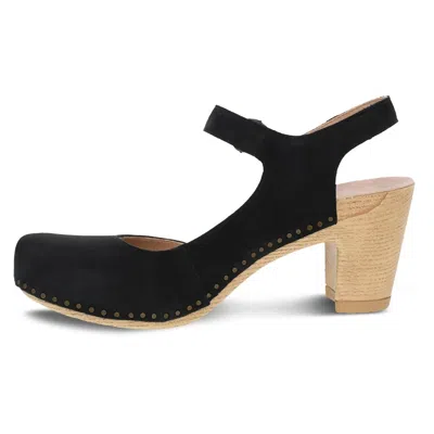 Dansko Women's Taytum Sandal In Milled Nubuck Black