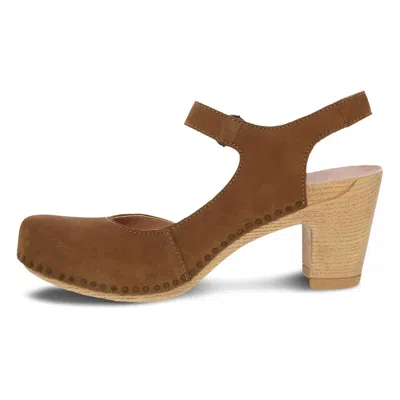 Dansko Women's Taytum Sandal In Milled Nubuck Tan In Brown