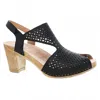 Dansko Women's Teagan Burnished Nappa Sandals In Black Burnished Nappa In Black