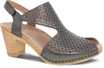Dansko Women's Teagan Slingback Sandal In Grey