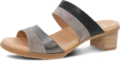 DANSKO WOMEN'S THERESA MULTI-STRAP SLIP-ON SANDAL IN BLACK MULTI