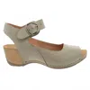 Dansko Women's Tiana Burnished Nubuck In Khaki In Gray
