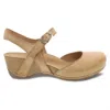Dansko Tiffani Sandals Womens Us 5.5-6 Tan Burnished Leather Mary Janes Zpo3708 In Multi