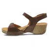 Dansko Women's Tricia Sandal In Milled Burnished Brown In Multi