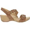 Dansko Women's Trinity Sandals In Tan Burnished Nubuck In Multi