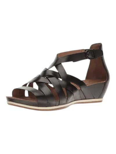 Dansko Women's Vivian Wedge Sandals In Graphite In Brown