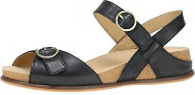 DANSKO WOMEN'S WEDGE CANDACE SANDAL IN BLACK BURNISHED