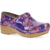 Dansko Xp 2.0 Clog In Purple Bloom Patent