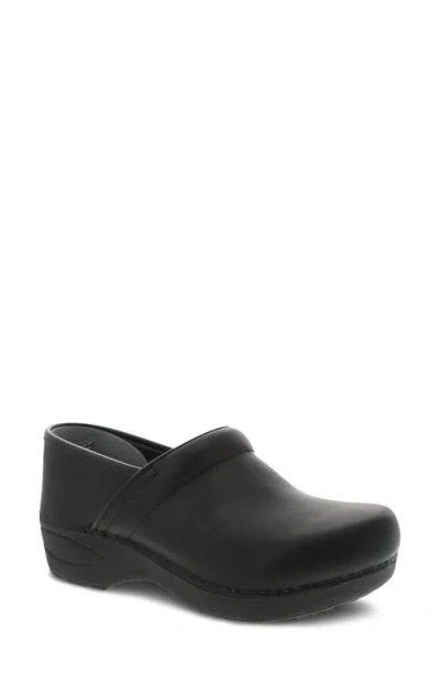 Dansko Narrow Pro Cabrio Womens Leather Round Toe Clogs In Black