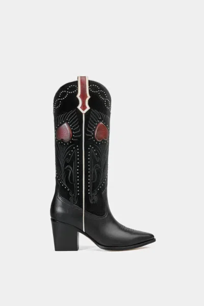 Dante Shoes Women's Fiore Leather Boots In Black