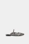 Dante Shoes Women's Leather Ballerinas Mara Sandal In Zebra In Multi