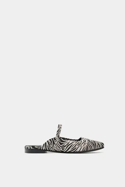 Dante Shoes Women's Leather Ballerinas Mara Sandal In Zebra In Multi