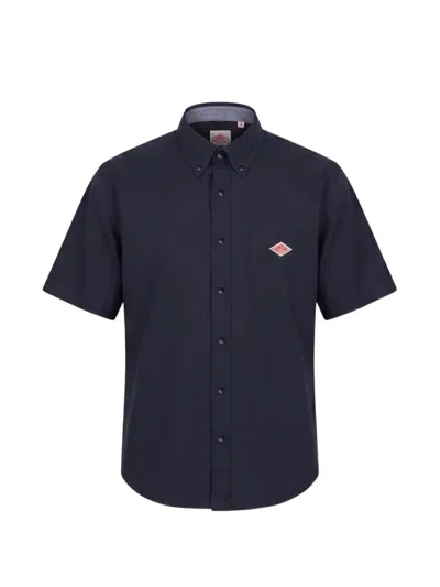 Danton Button-down Short-sleeve Shirt In Blue