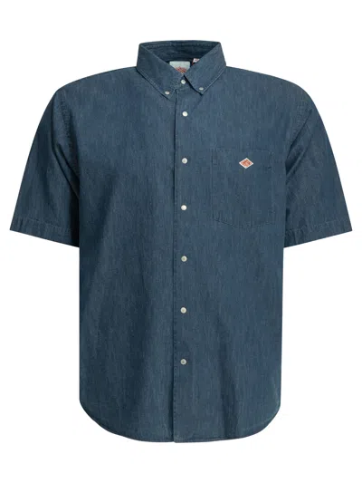 Danton Casual Denim Shirt Shirts Blue